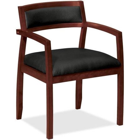 HON BASYX Basyx BSXVL852NSB11 Wood Frame Guest Chair - Mahogany HVL852.N.SB11